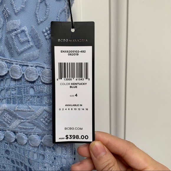 MWT BCBGMAXAZRIA Lace Crochet Maxi Dress Sz 4&10 - Picture 10 of 11